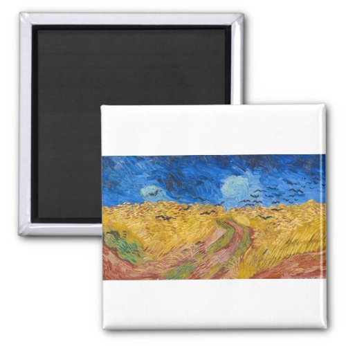 Wheatfield with Crows by Vincent van Gogh Magnet