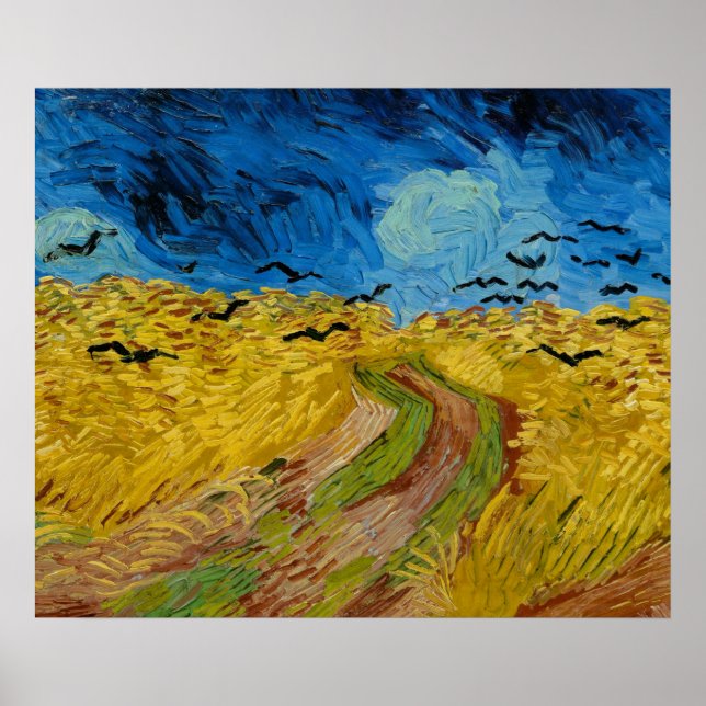 Wheatfield With Crows by Vincent van Gogh Poster (Front)