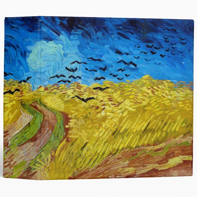 Wheatfield with Crows, Van Gogh 3 Ring Binder (Front/Spine)