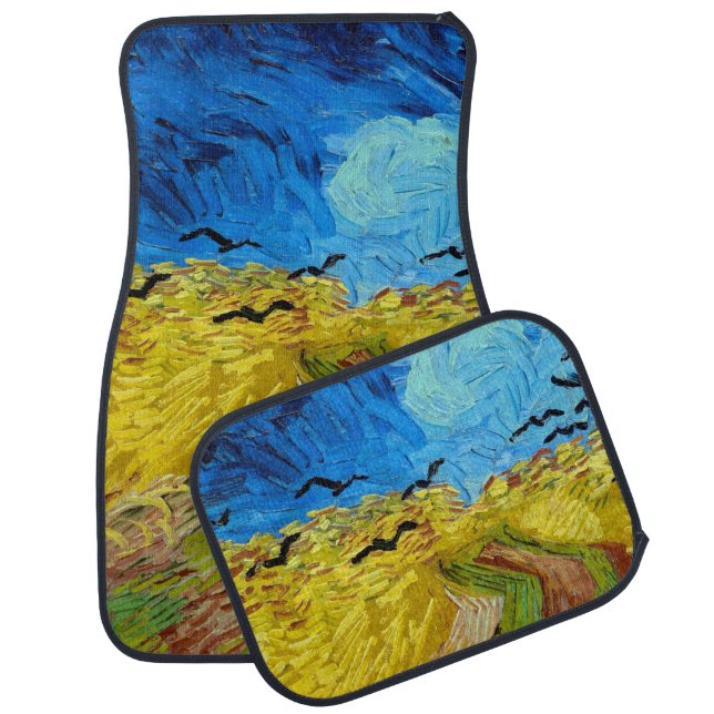 Wheatfield with Crows, Van Gogh Car Floor Mat (Set)