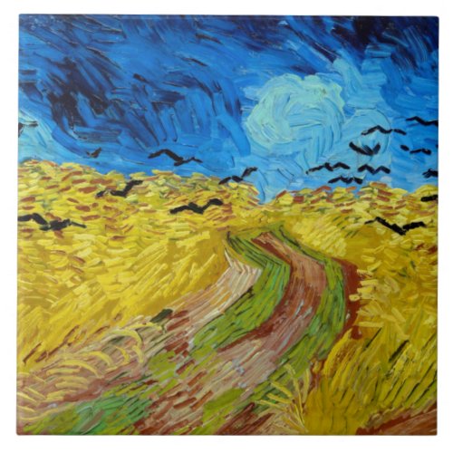 Wheatfield with Crows Van Gogh Ceramic Tile