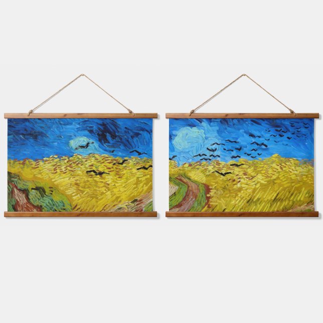 Wheatfield with Crows, Van Gogh Hanging Tapestry (Double)