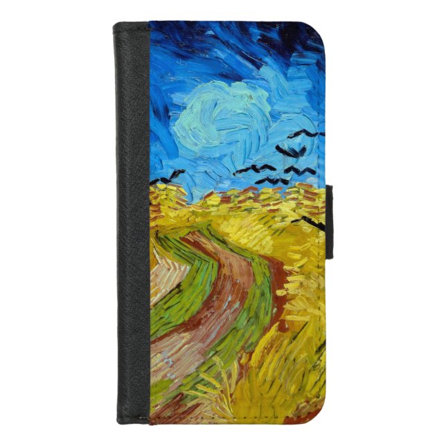 Wheatfield with Crows, Van Gogh iPhone Wallet Case (Front)