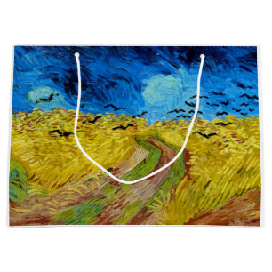 Wheatfield with Crows, Van Gogh Large Gift Bag