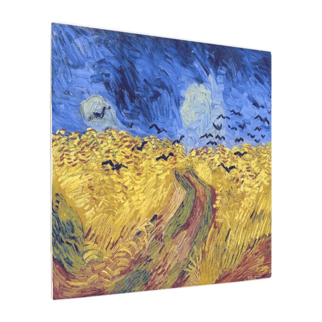 Wheatfield with Crows | Van Gogh | Metal Print (Angled)
