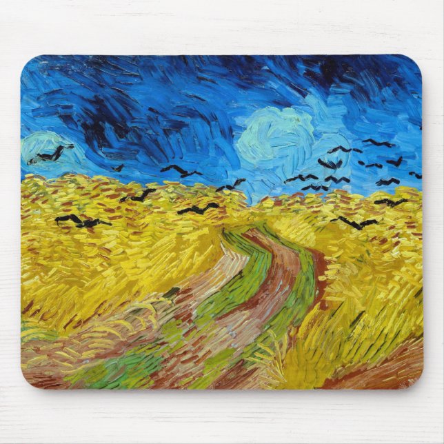 Wheatfield with Crows, Van Gogh Mouse Pad (Front)