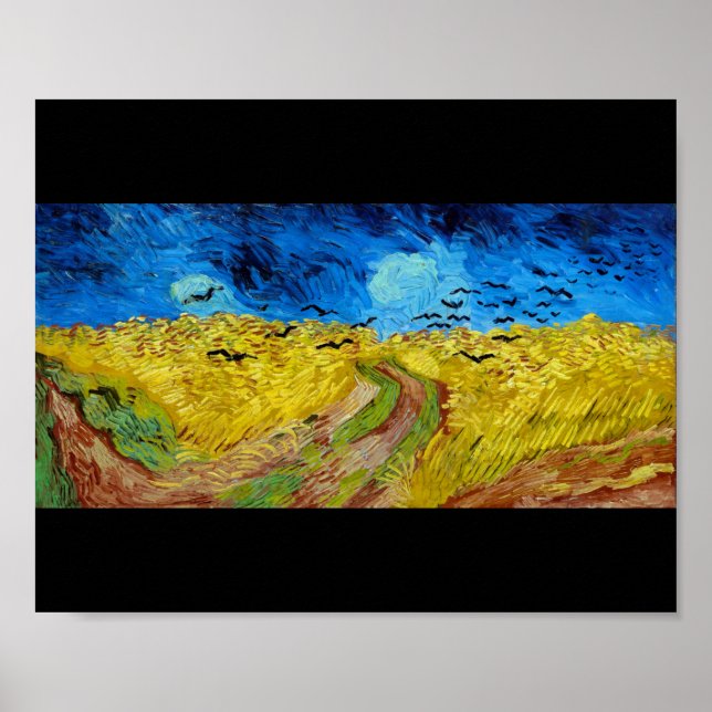 Wheatfield with Crows, Van Gogh Poster (Front)