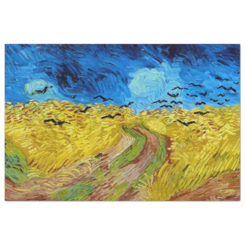 Wheatfield with Crows Van Gogh Tissue Paper