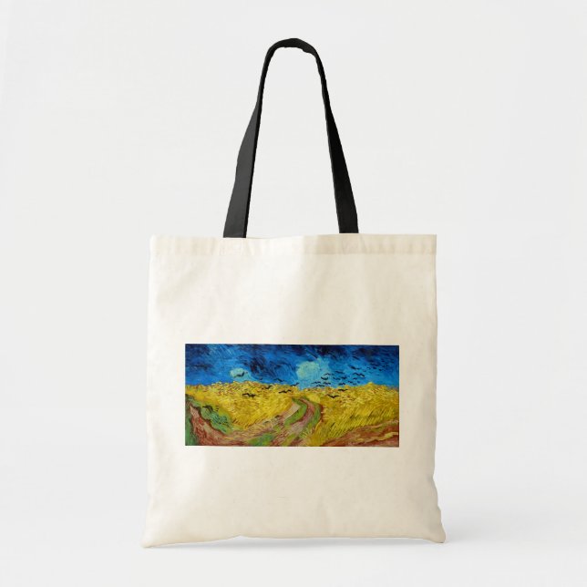 Wheatfield with Crows, Van Gogh Tote Bag (Front)