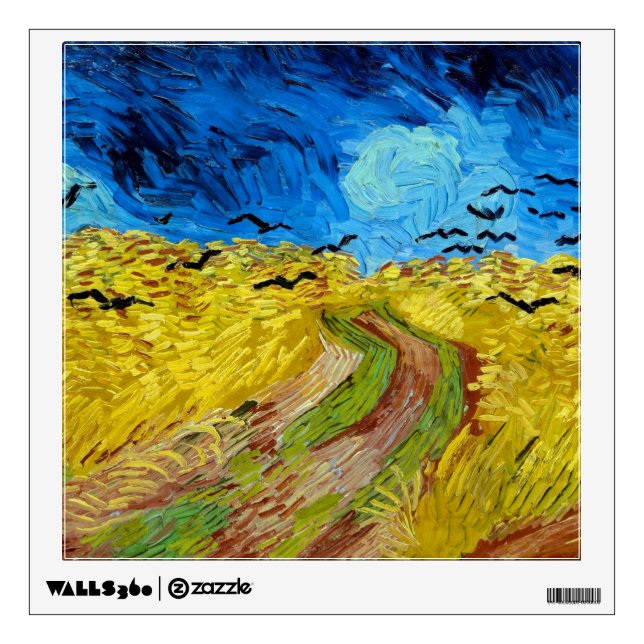 Wheatfield with Crows, Van Gogh Wall Decal (Front)