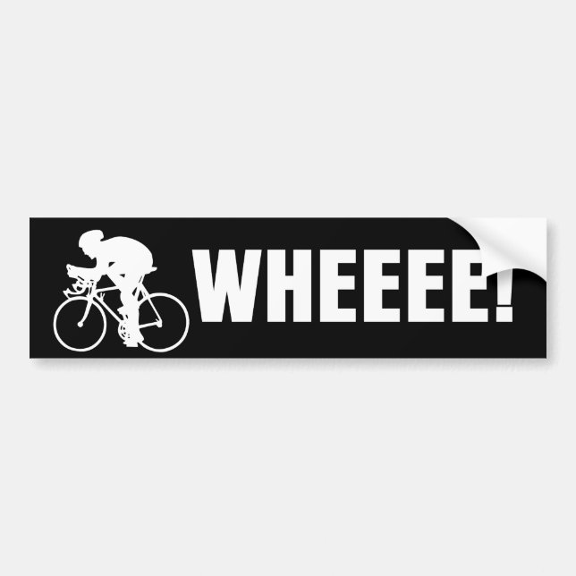 WHEEE Bicycle Bumper Sticker (Front)