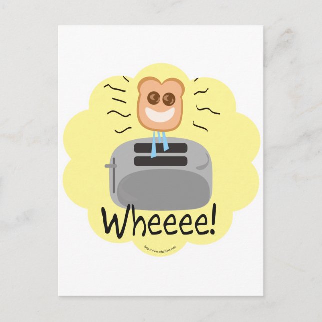 Wheeee! happy Toast! Postcard (Front)