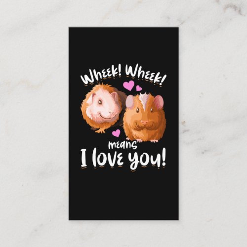 Wheek I Love You Guinea Pig Business Card