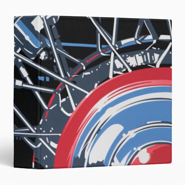 Wheel 3 Ring Binder (Front/Spine)