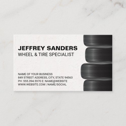 Wheel and Tire Service  Auto Body Business Card
