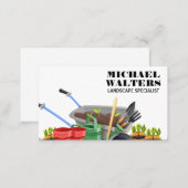 Wheel Barrow Gardening Tools Business Card (Front/Back)
