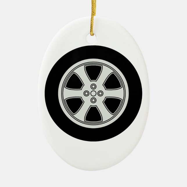 Wheel Ceramic Ornament (Front)