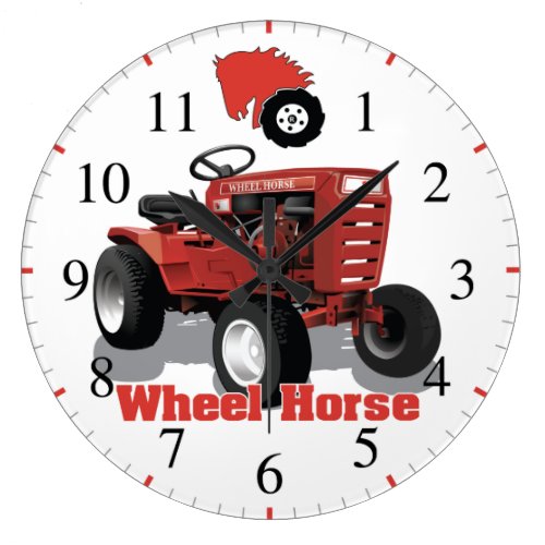 Wheel Horse C 100 Vintage Antique Garden Tractor Large Clock
