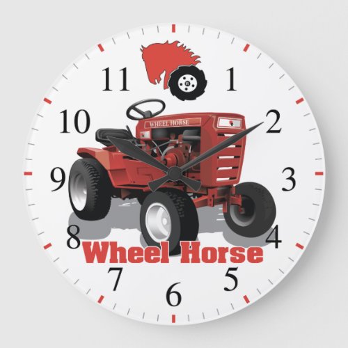 Wheel Horse C 100 Vintage Antique Garden Tractor Large Clock