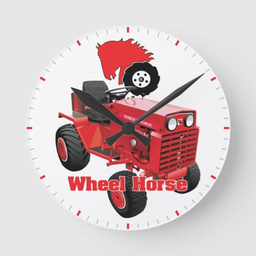 Wheel Horse Garden Farm Lawn Yard Tractor Mower Round Clock