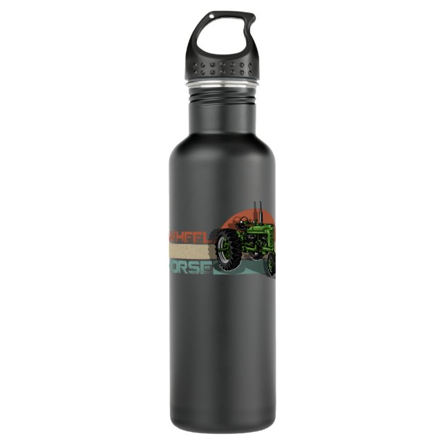 Wheel Horse Garden Tractor Stainless Steel Water Bottle (Front)