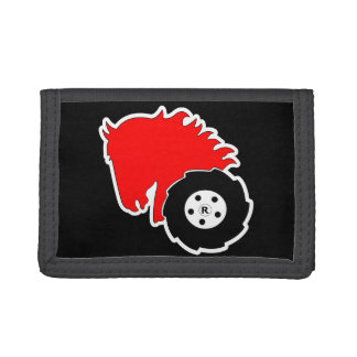 Wheel Horse Nylon Trifold Wallet
