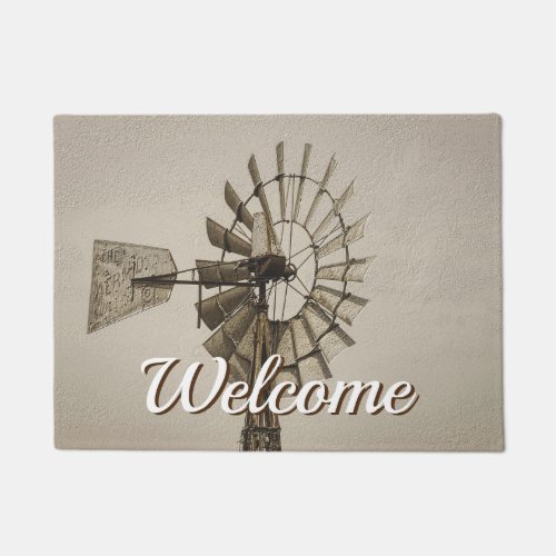 Wheel Of A Windmill Welcome Doormat