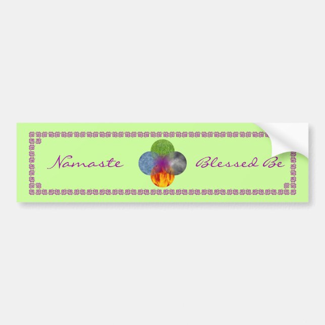 Wheel of Being - Green Bumper Sticker (Front)