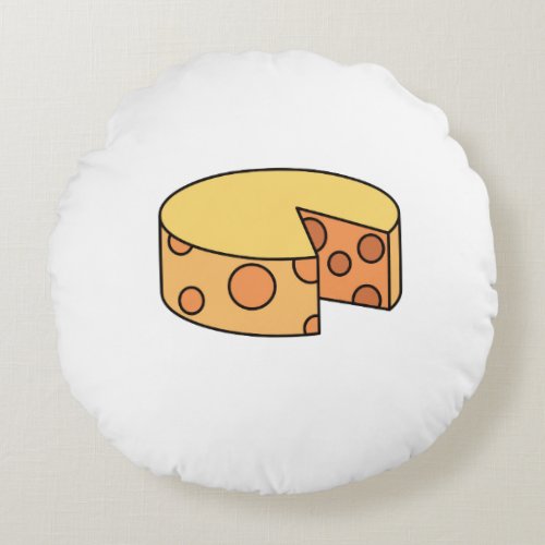 wheel of cheese round pillow