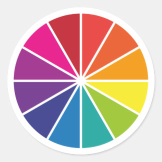 Wheel of Colour Classic Round Sticker