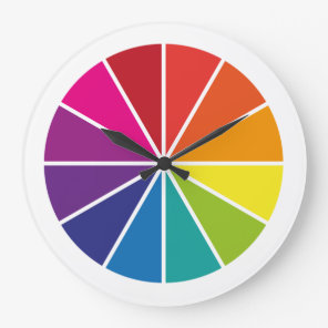 Wheel of Colour Large Clock