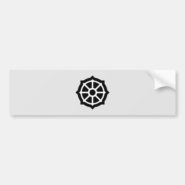 Wheel of Dharma (Buddhism, Hindusim) Bumper Sticker (Front)
