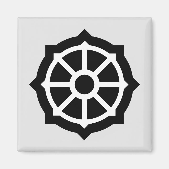 Wheel of Dharma (Buddhism, Hindusim) Magnet (Front)
