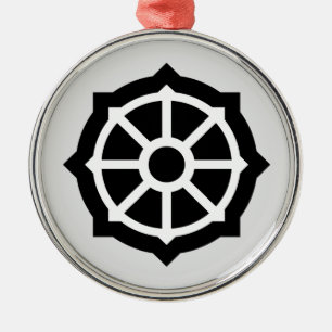 Wheel of Dharma (Buddhism, Hindusim) Metal Ornament