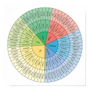Wheel of emotions and feelings poster