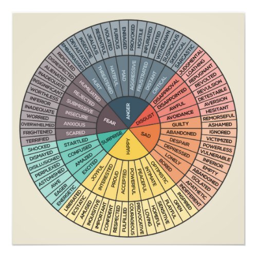 Wheel Of Emotions Photo Print