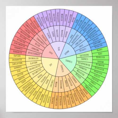 Wheel of emotions poster