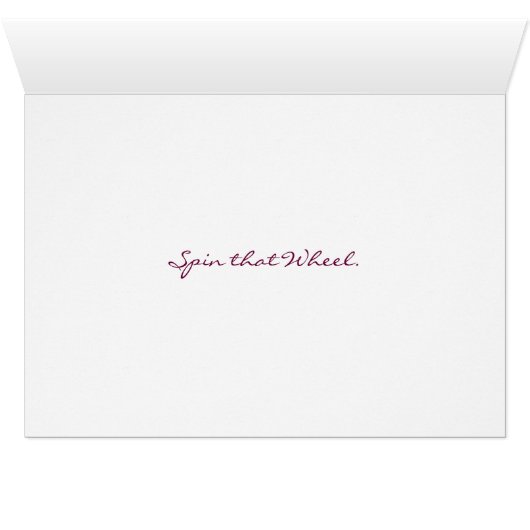 Wheel of Fortune Greeting Card (Inside Horizontal (Bottom))