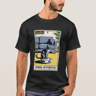 Wheel of Fortune Robot Vacuum Cleaner Funny Tarot T-Shirt