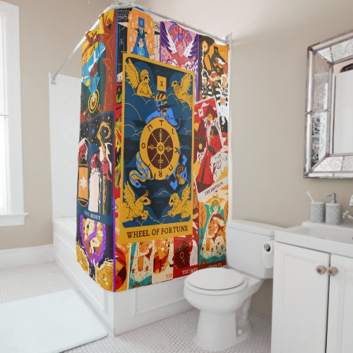 Wheel of fortune shower curtain