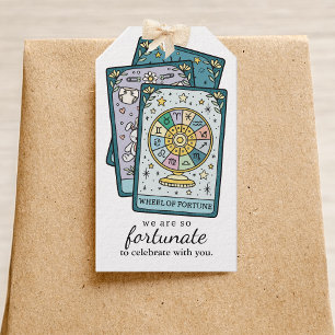 Wheel of Fortune Tarot Baby Shower Thank You Favor Gift Tags