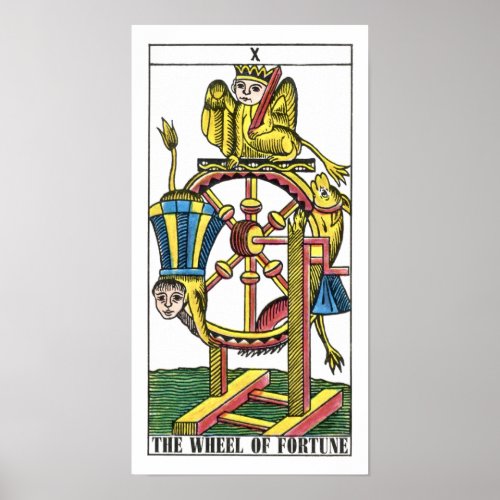 Wheel of Fortune Tarot Card Poster