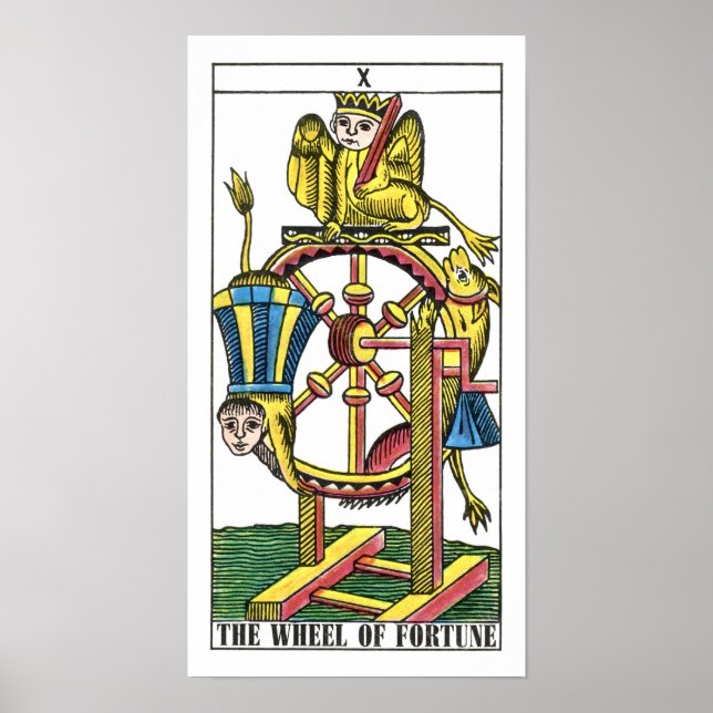 Wheel of Fortune Tarot Card Poster (Front)