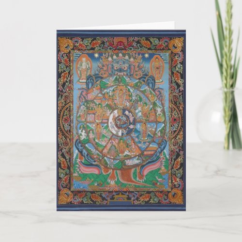 Wheel of Life Mandala Greeting Card