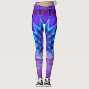 Wheel Of Life - violet + your message Leggings