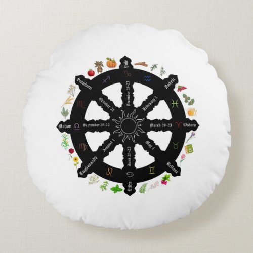 Wheel of the Year Pillow Pagan Wicca Witch Sabbat