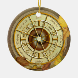 Wheel of the Year Round Ornament