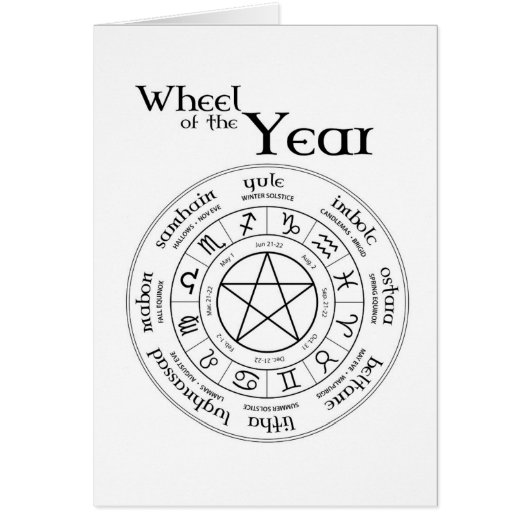 Wheel of the Year - Southern Hemisphere Card (Front)