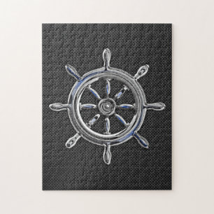 Wheel on Carbon Fiber style Jigsaw Puzzle