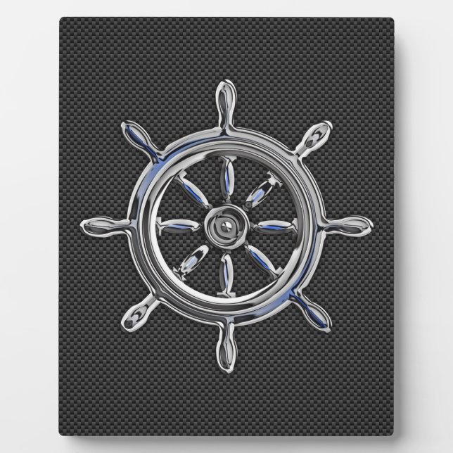 Wheel on Carbon Fiber style Plaque (Front)